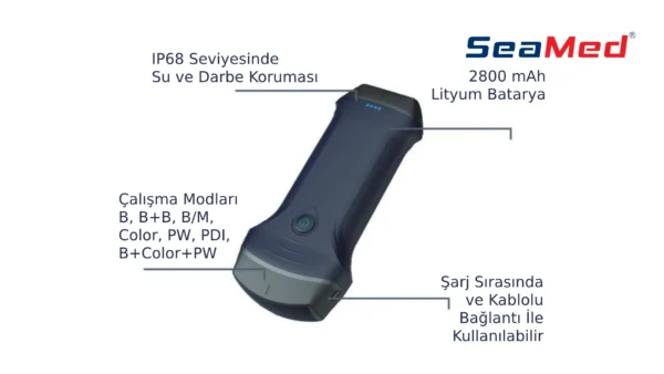 SEAMED 3'ü 1 ARADA KABLOSUZ EL TİPİ ULTRASON CİHAZI - Görsel 3