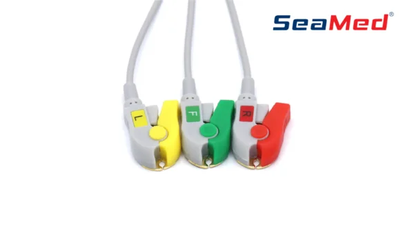 NIHON KOHDEN UYUMLU 3 LEAD DEFİBRİLATÖR KABLOSU - Görsel 3