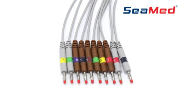 KENZ UYUMLU 10 LEAD BANANA EKG KABLOSU - Görsel 2