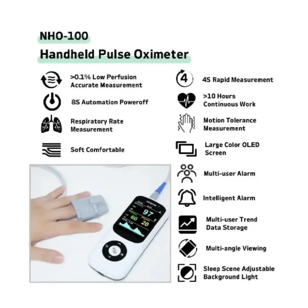NARIGMED NHO-100 EL TİPİ PULSEOKSİMETRE - Görsel 3